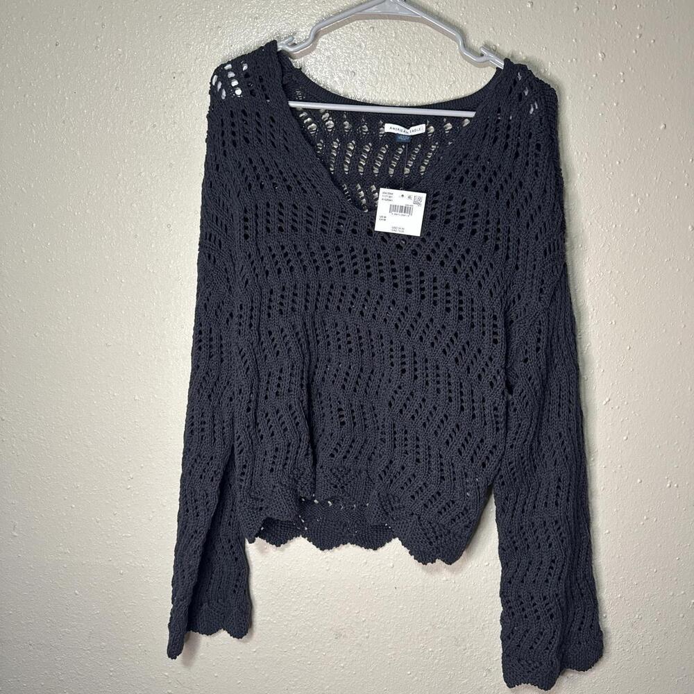 NWT black American eagle sweater